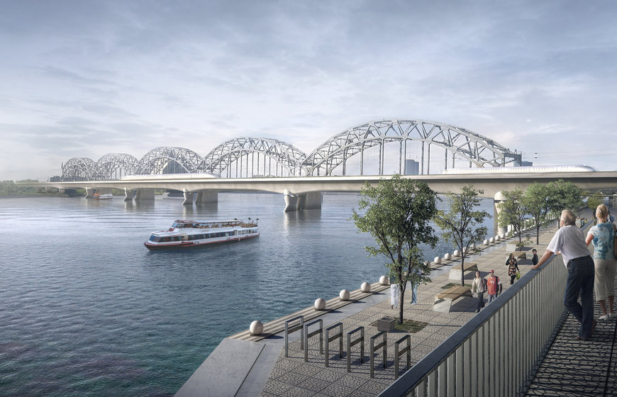 Construction of the Rail Baltica Bridge over the Daugava River Commences in Riga 